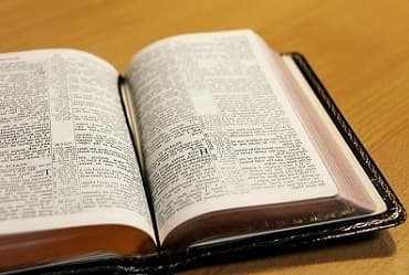 An open Bible