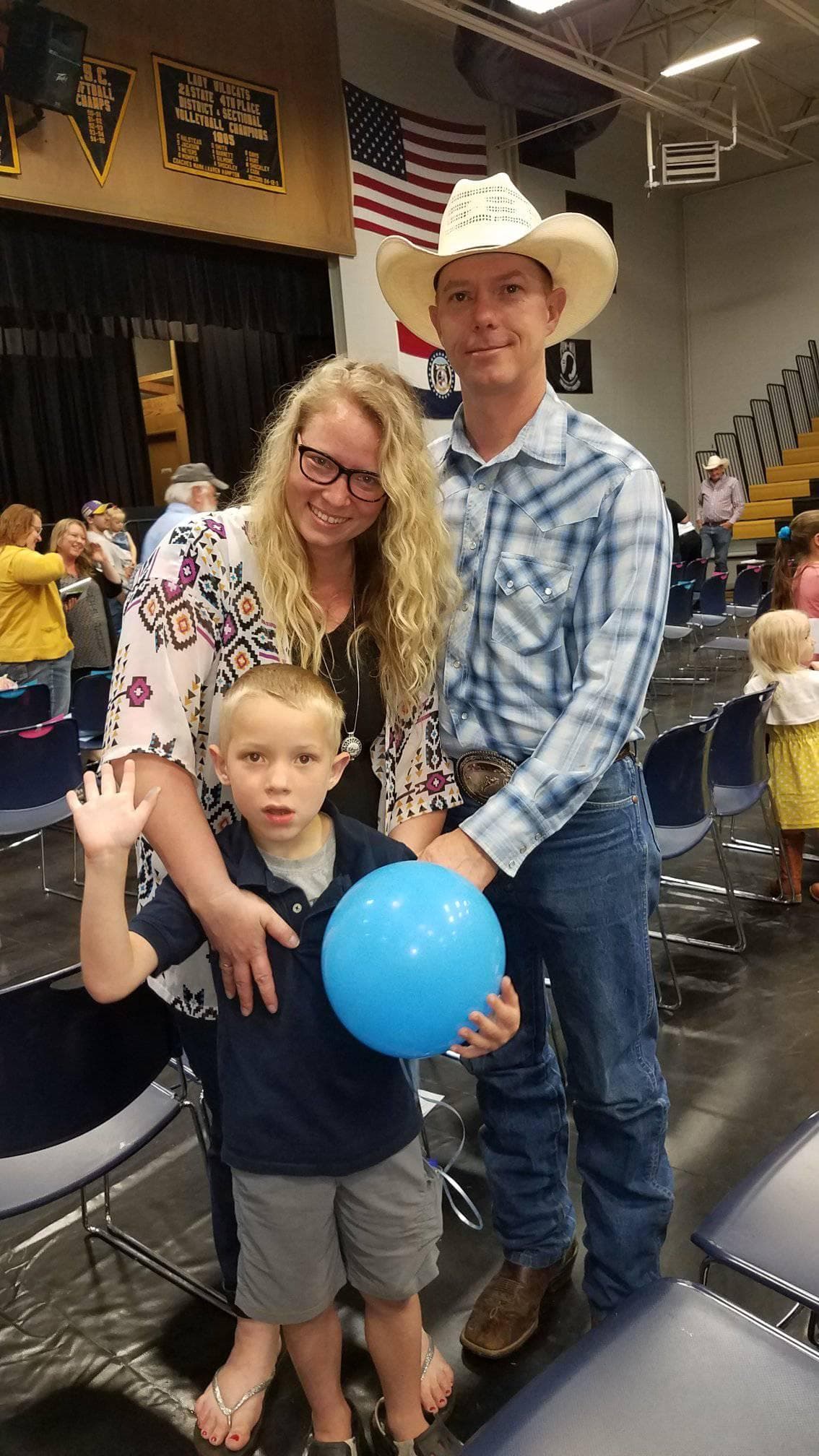 A family enjoying fellowship at the church