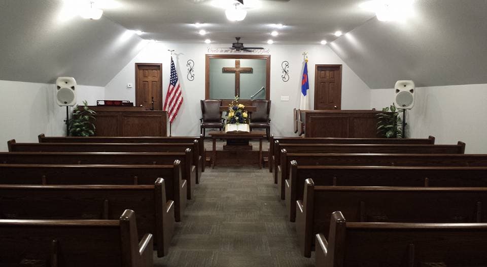 The welcoming sanctuary at Fundamental Bible Baptist Church